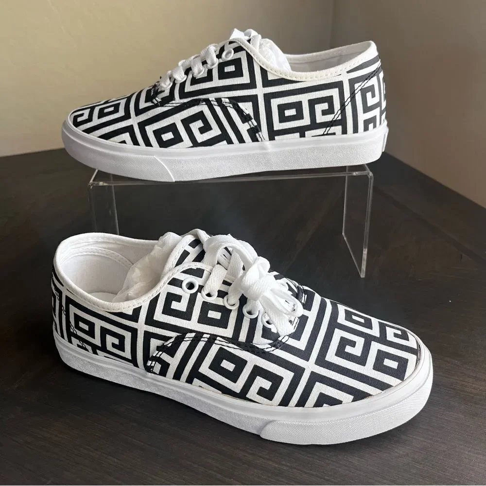 UNIF x BAD ACID Unisex Low 69 Sneakers in Black & White Size 7.5 NEW